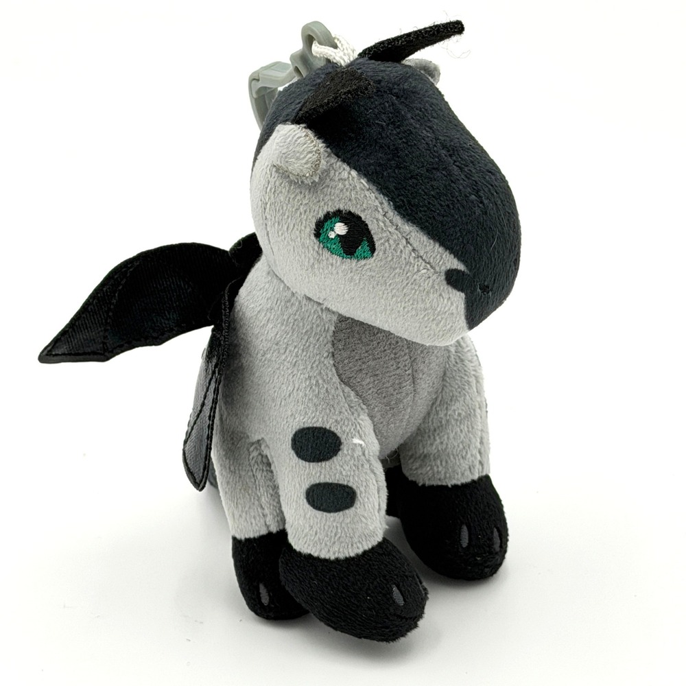 Wings of Fire Starflight Plush Clip On Dragon Bullsitoy NightWing Grey Black